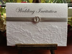 Silver Chantilly Wedding Invitation